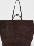 Woven Double-Handle Tote Bag