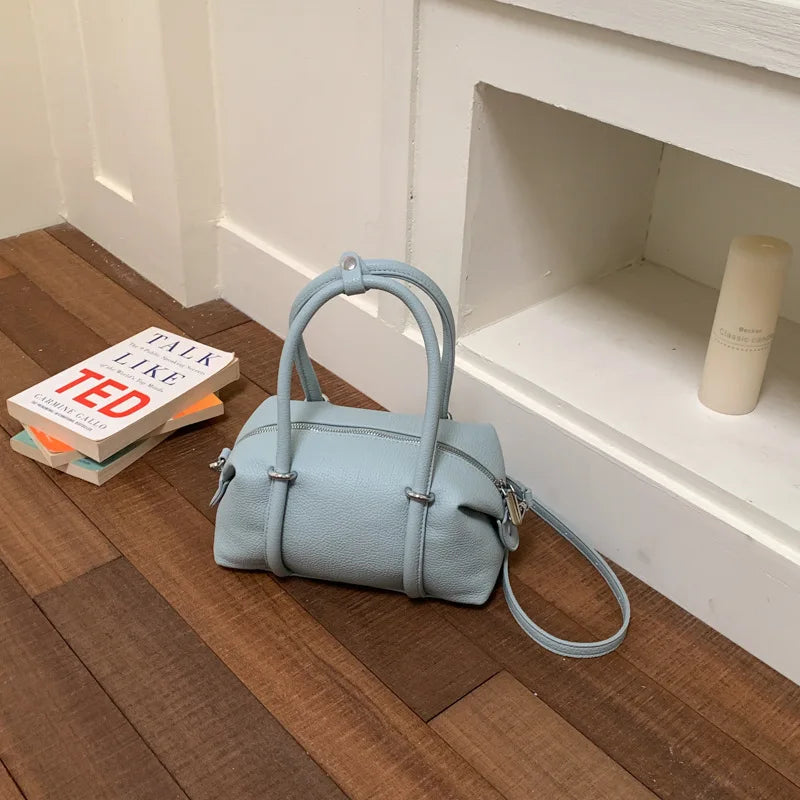 Textured Bowling Handbag