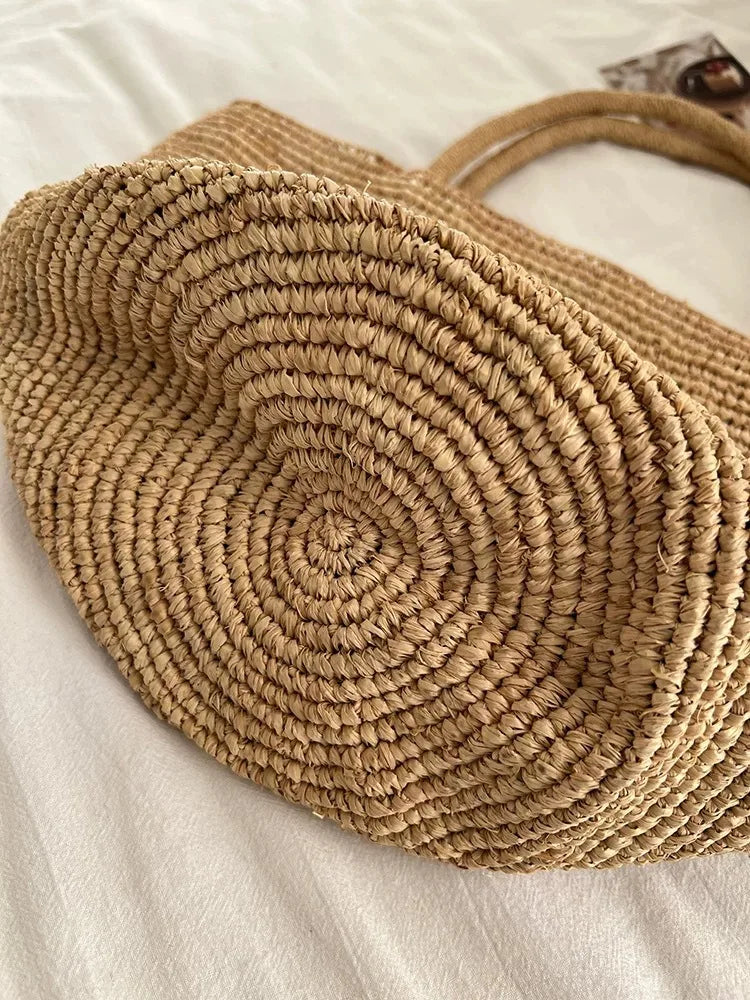 Woven Trapeze Tote Bag