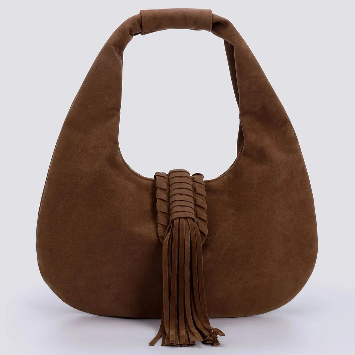 Tassel-Detail Hobo Bag