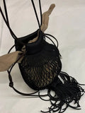 Mesh Tassel Crossbody Bag