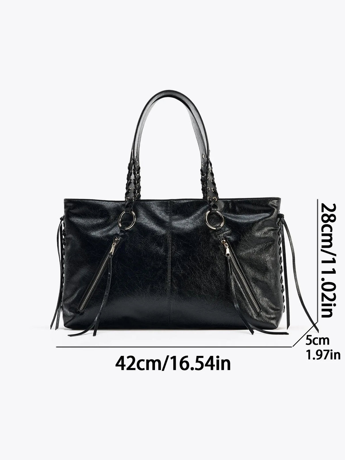 Buckled Side-Pocket Shoulder Bag