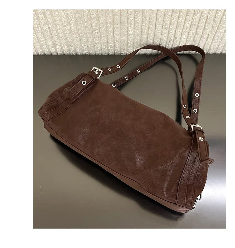Grommet-Strap Shoulder Bag