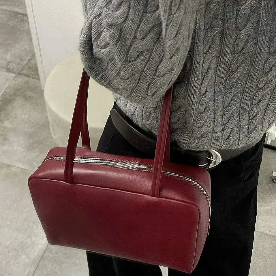 Rectangular Boston Shoulder Bag