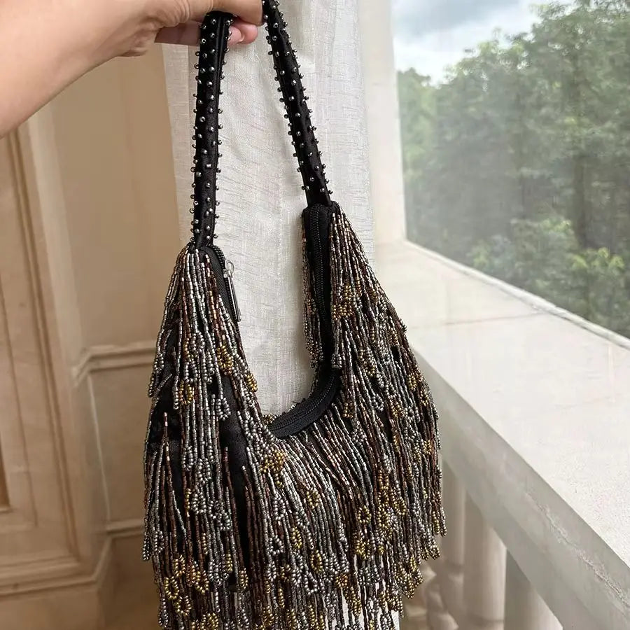 Fringe Chain Shoulder Bag