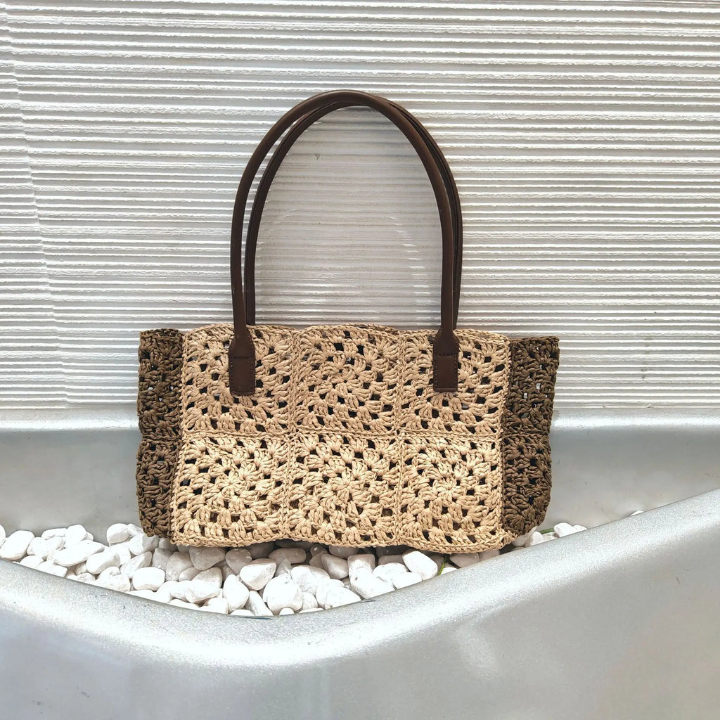 Openwork Woven Handbag