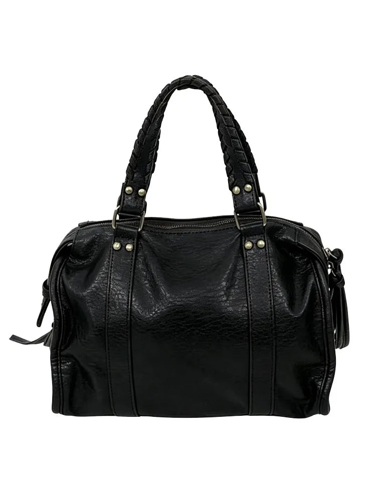 Fringed Pocket Shoulder Bag