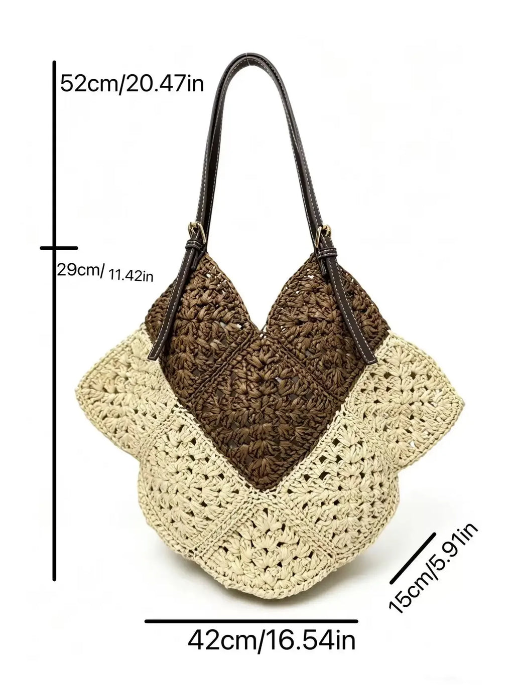 Woven Shoulder Tote Bag