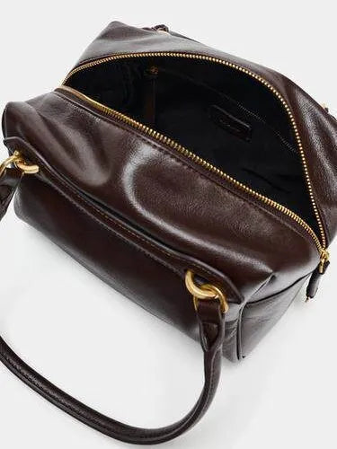 Structured Top-Handle Crossbody Bag