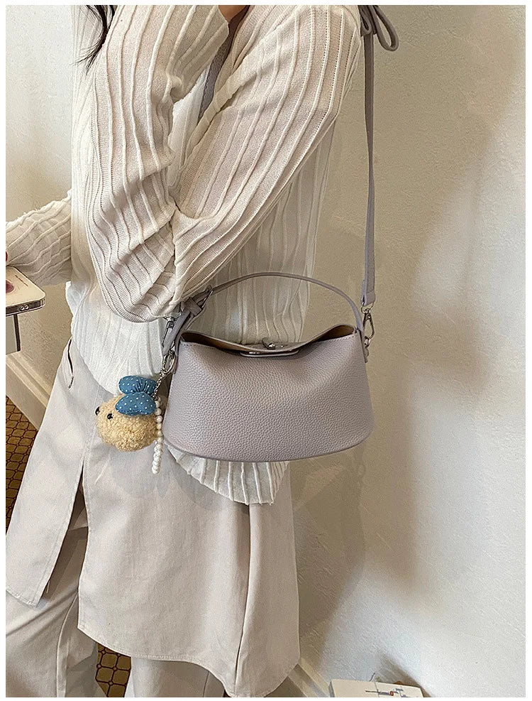 Curved Zip Shoulder Bag
