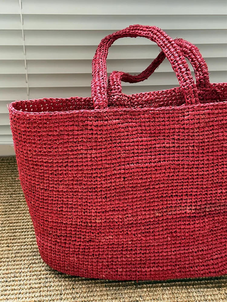 Woven Shoulder Tote Bag