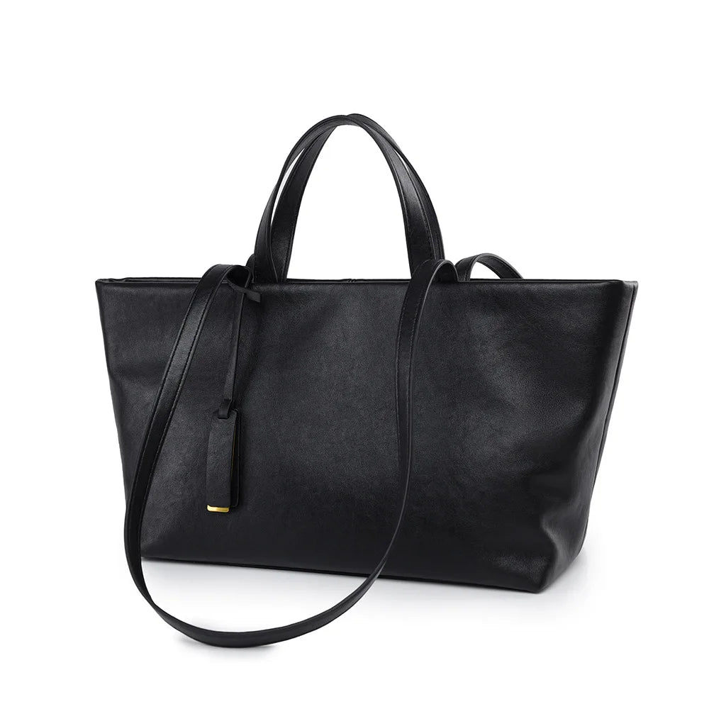 Wide Double-Handle Tote Bag