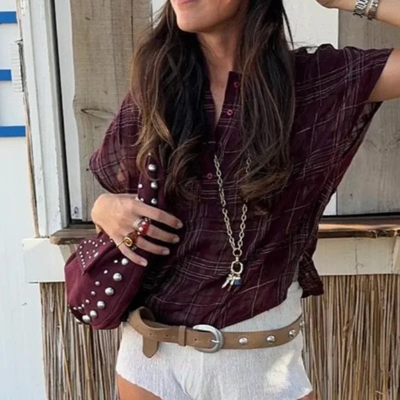 Studded Crescent Shoulder Bag