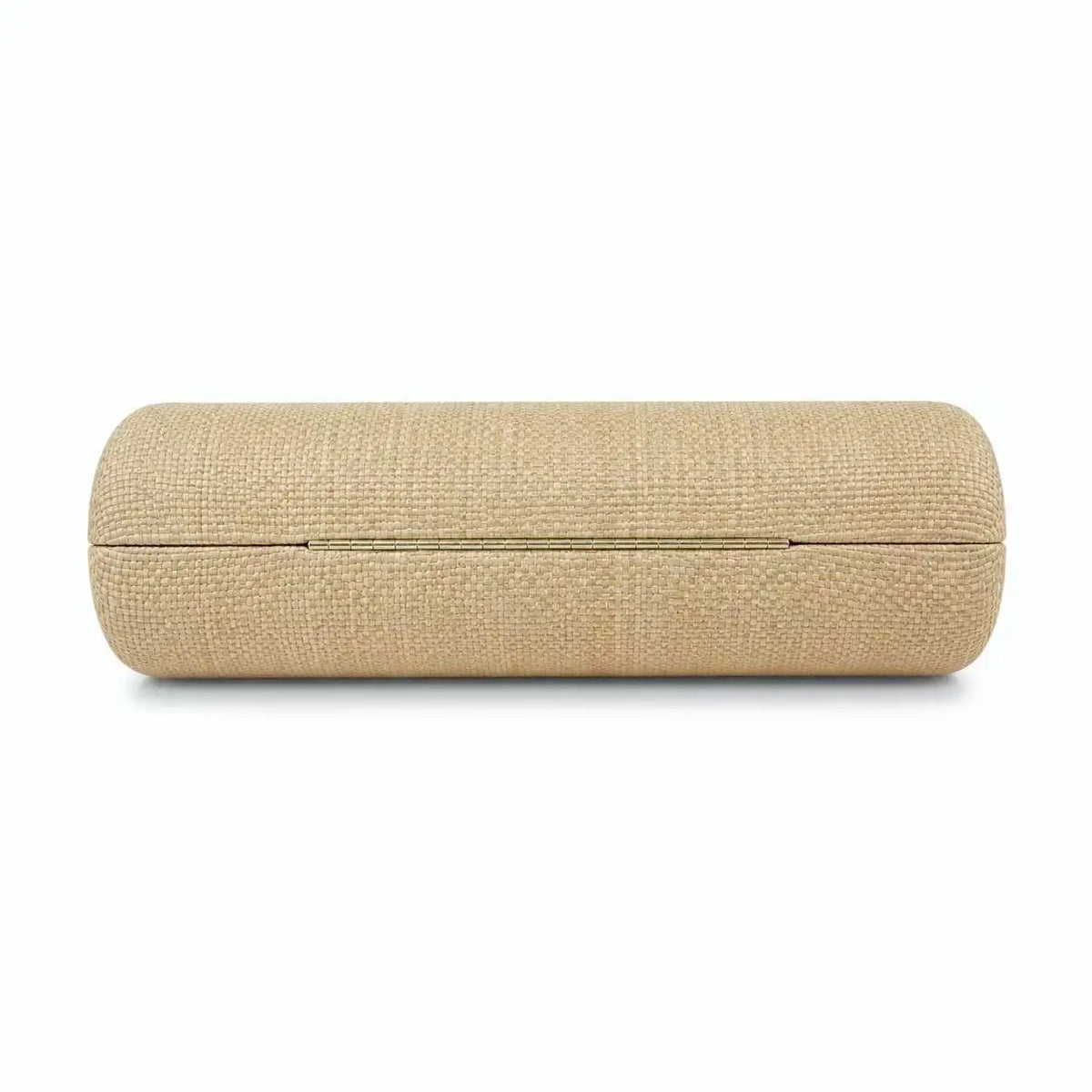 Cylindrical Woven Handle Clutch