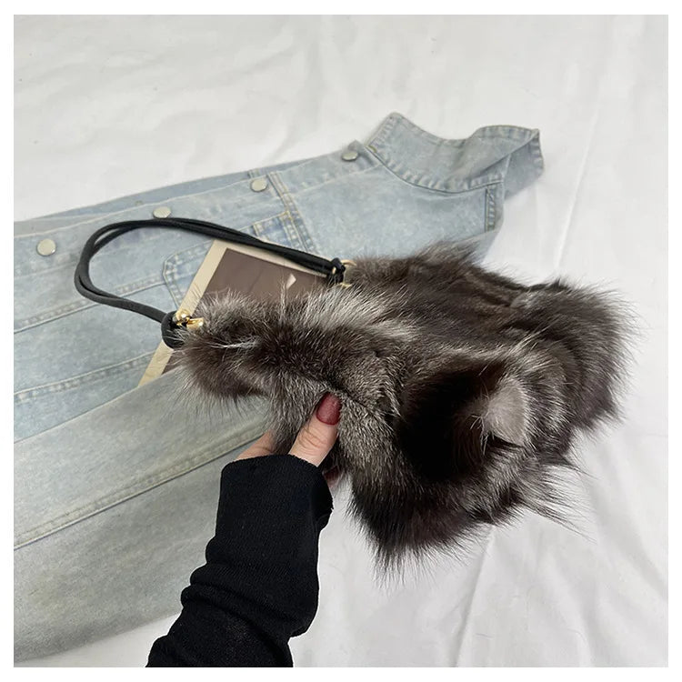 Shaggy Plush Shoulder Bag