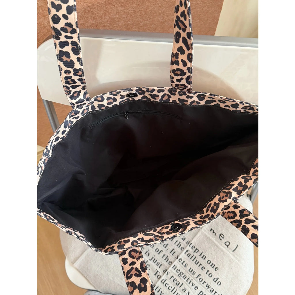 Graphic Leopard-Print Tote Bag