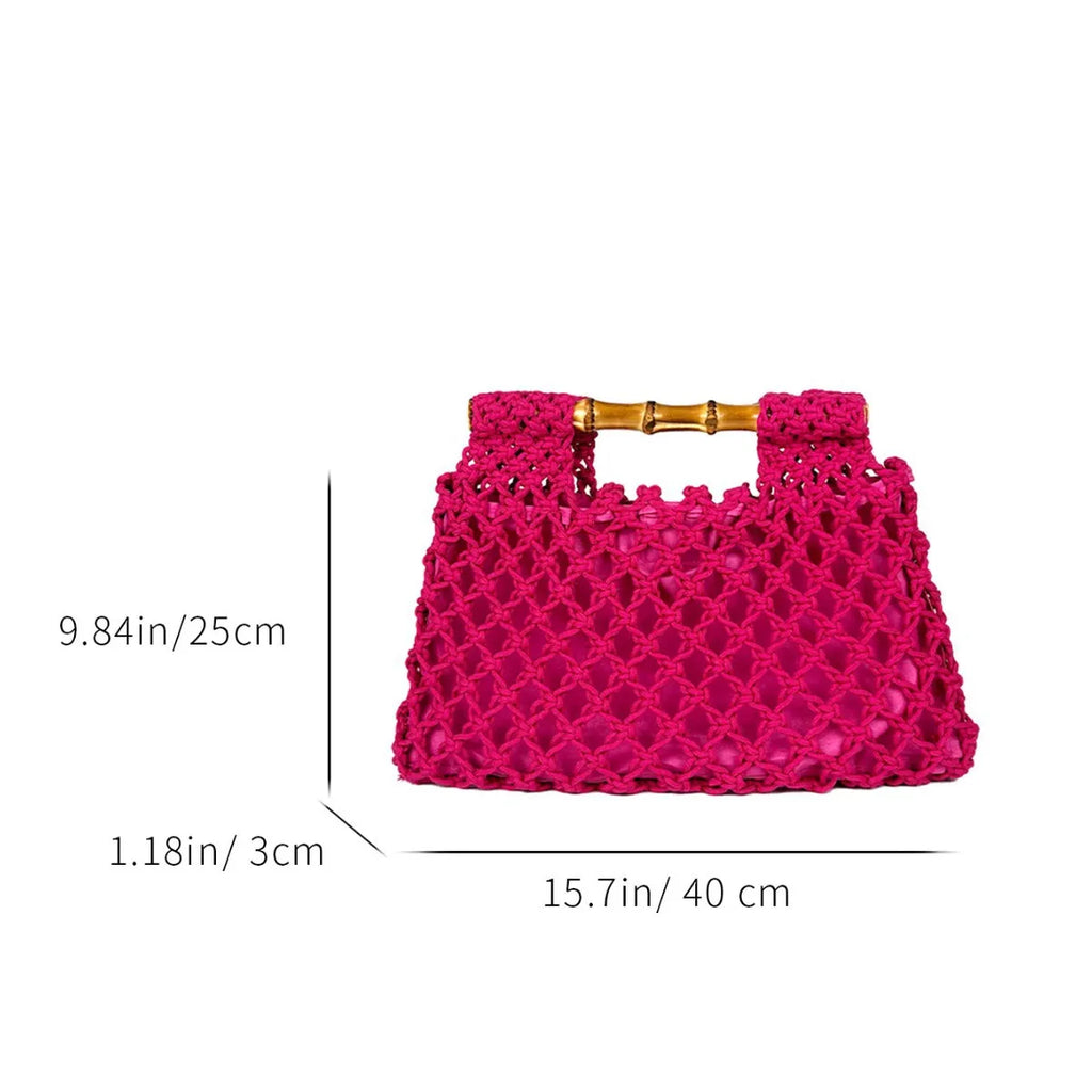 Openwork Cutout-Handle Handbag