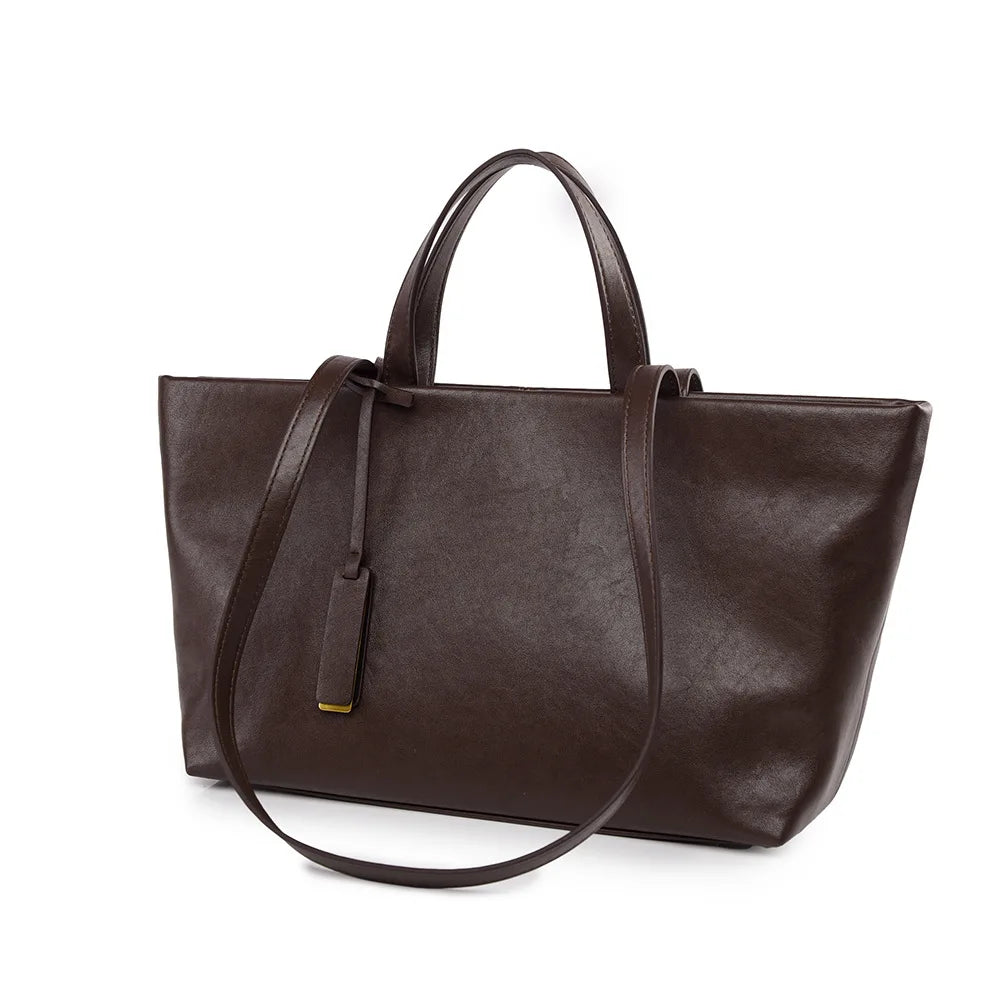 Wide Double-Handle Tote Bag