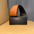 Triangular-Handle Structured Handbag
