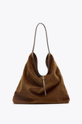 Ribbed Hobo Shoulder Bag