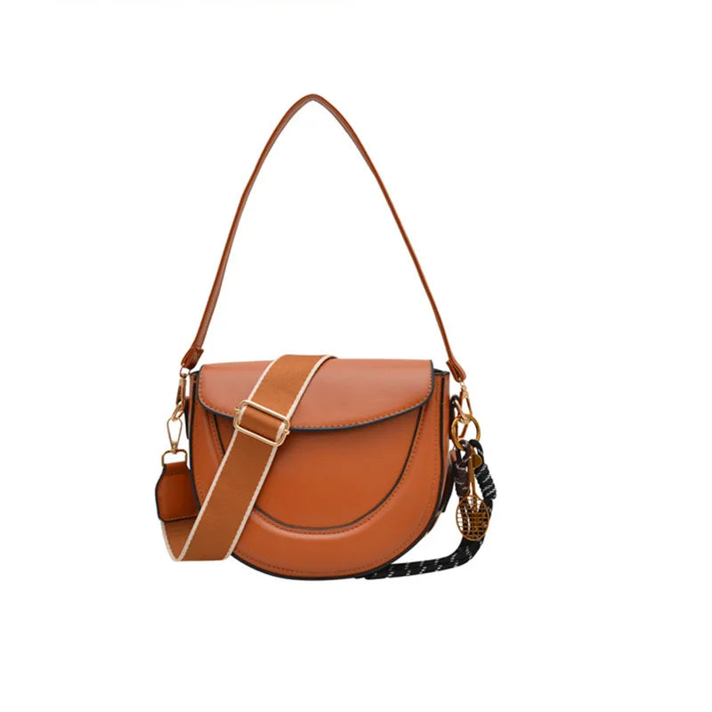 Layered Crescent Handbag