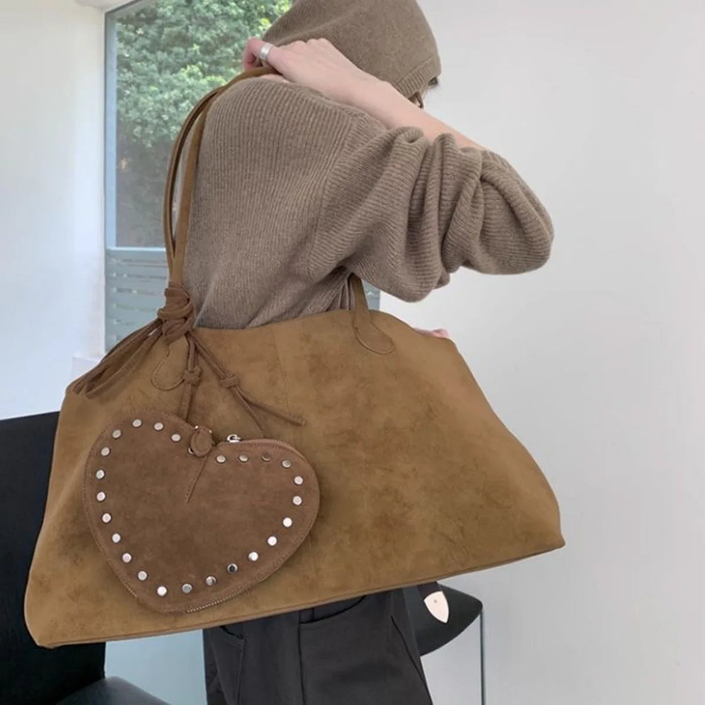 Studded Heart Crossbody Bag