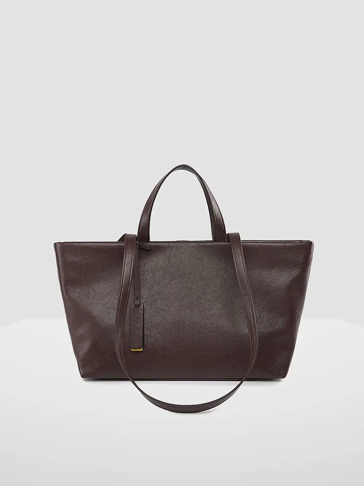 Wide Double-Handle Tote Bag