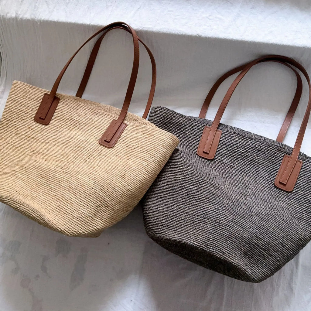 Woven Shoulder Tote Bag