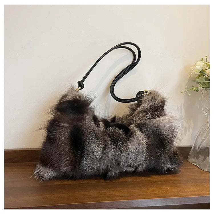 Shaggy Plush Shoulder Bag