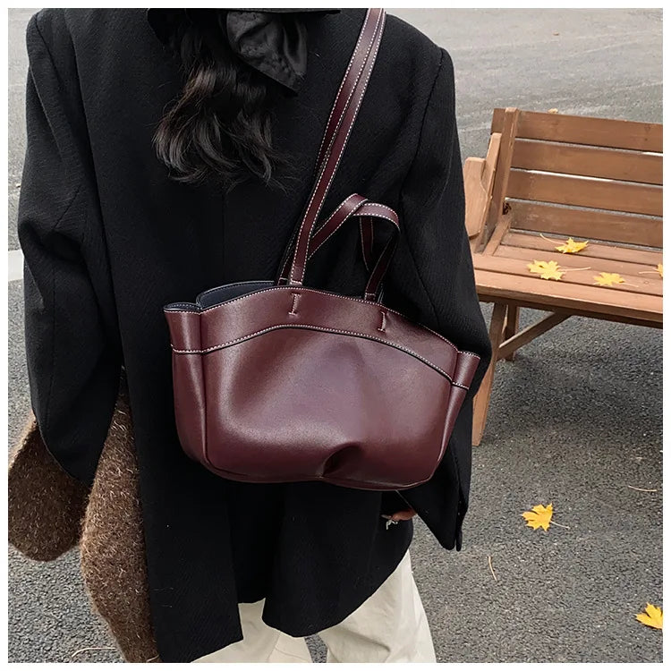 Winged Top-Handle Tote Bag