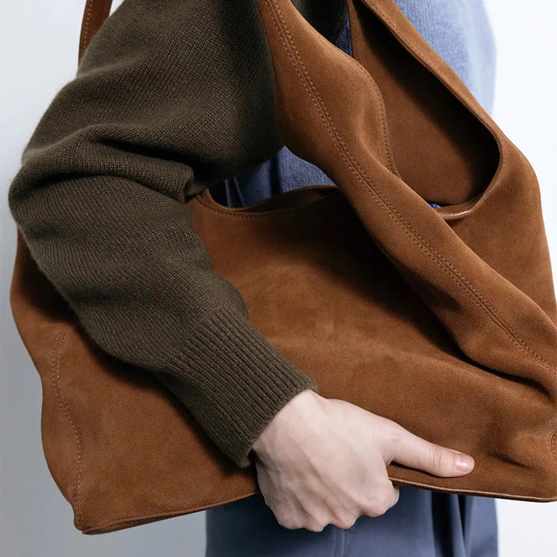 Slouchy Wide Shoulder Tote