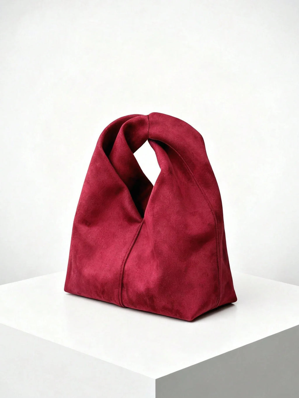 Folded-Handle Soft Handbag
