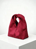 Folded-Handle Soft Handbag