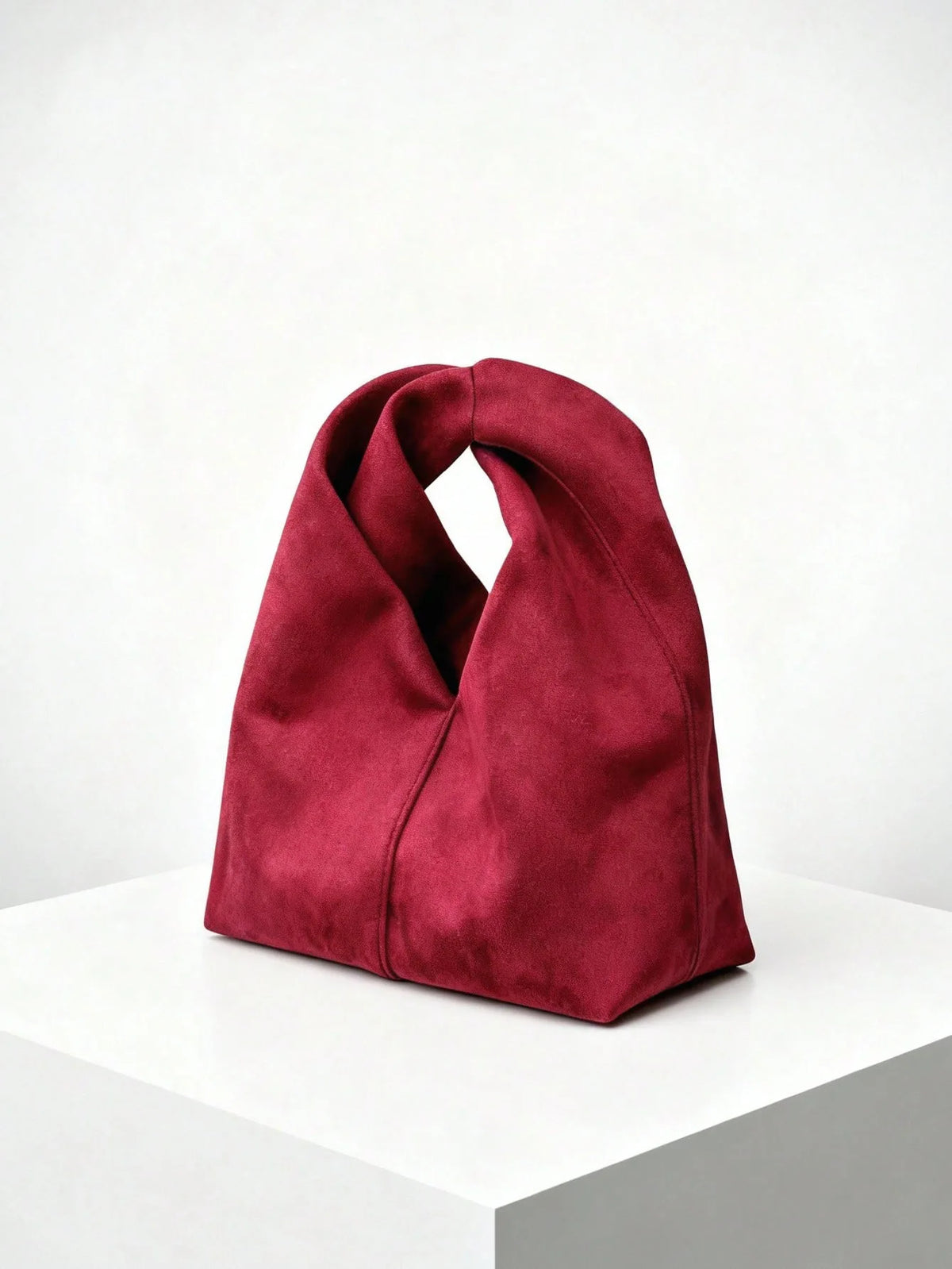 Folded-Handle Soft Handbag