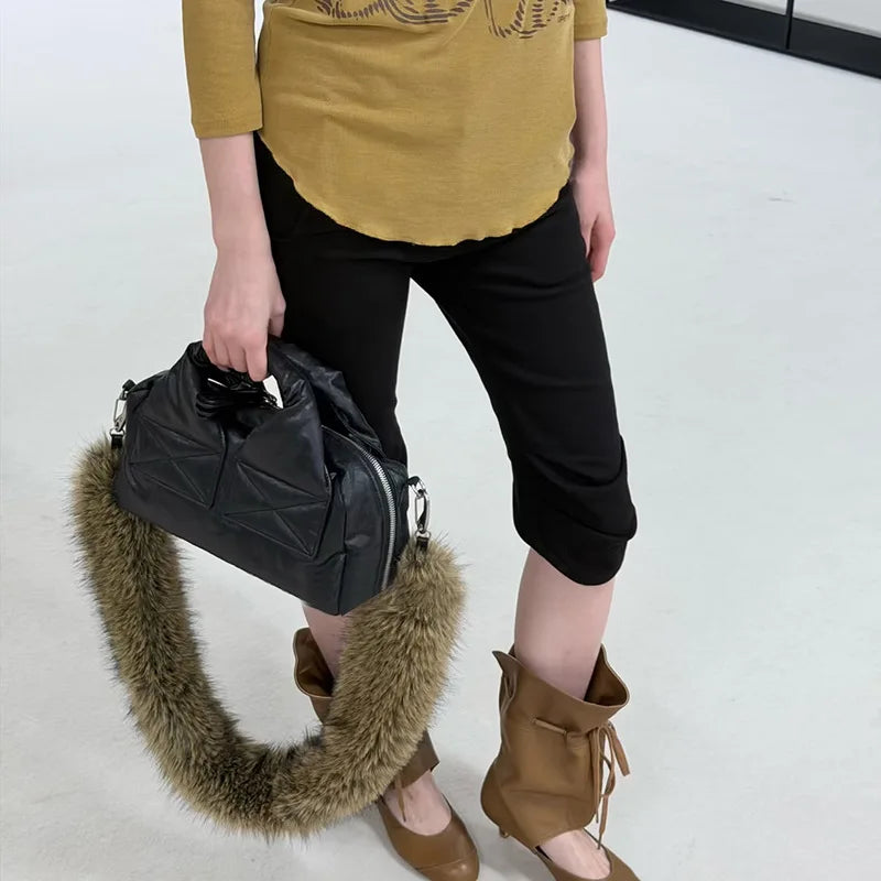 Quilted Top-Handle Bag