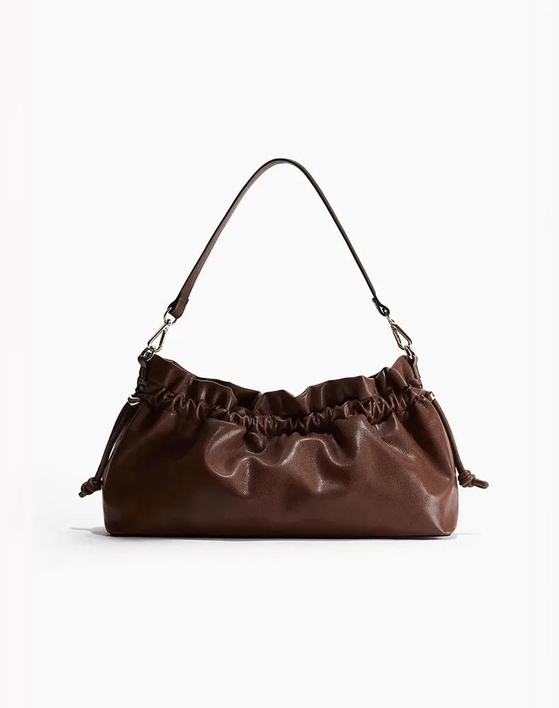 Drawstring Slouchy Shoulder Bag