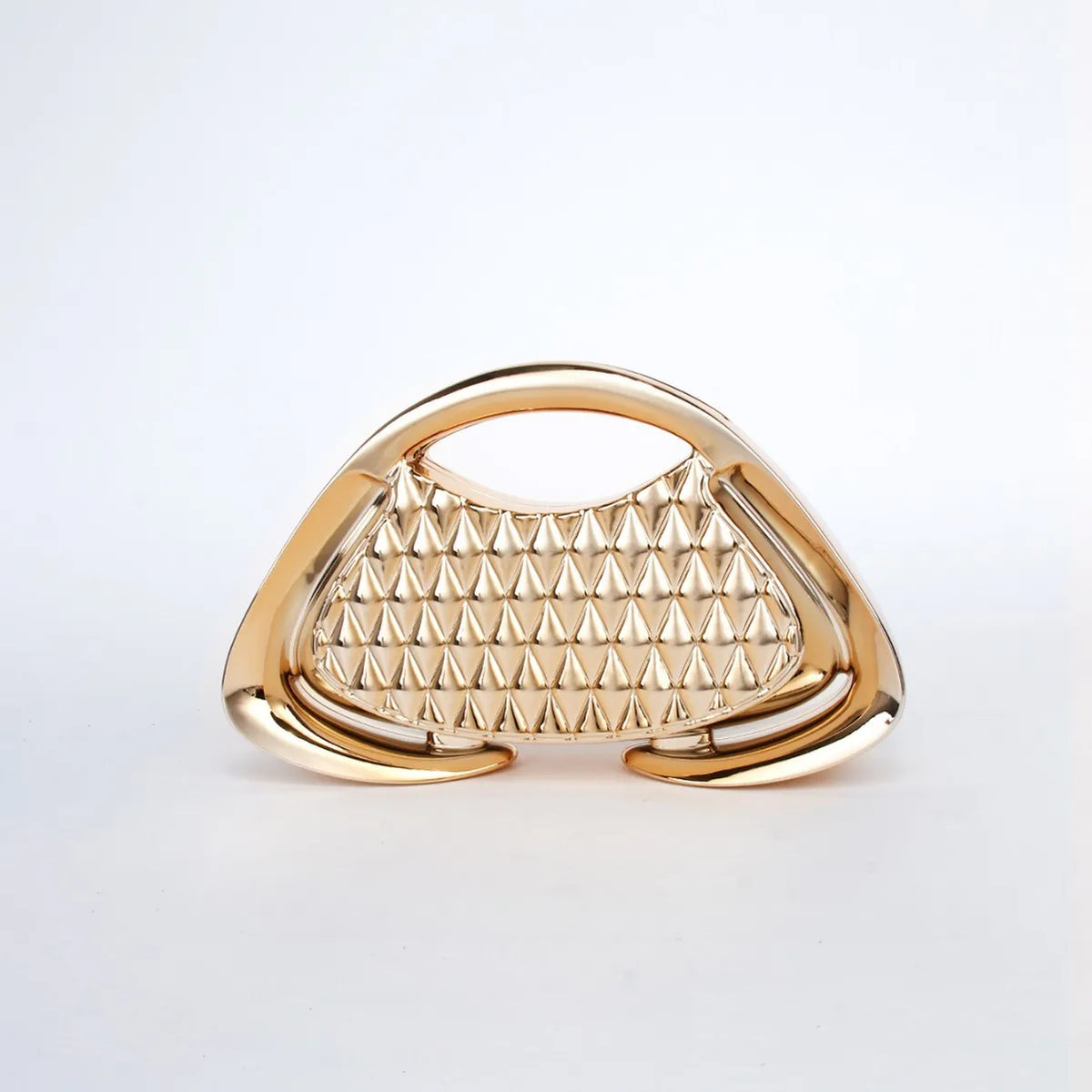 Metallic Geometric Top-Handle Clutch