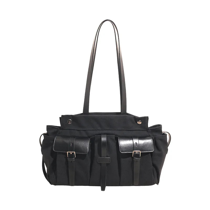 Multi-Pocket Shoulder Tote Bag