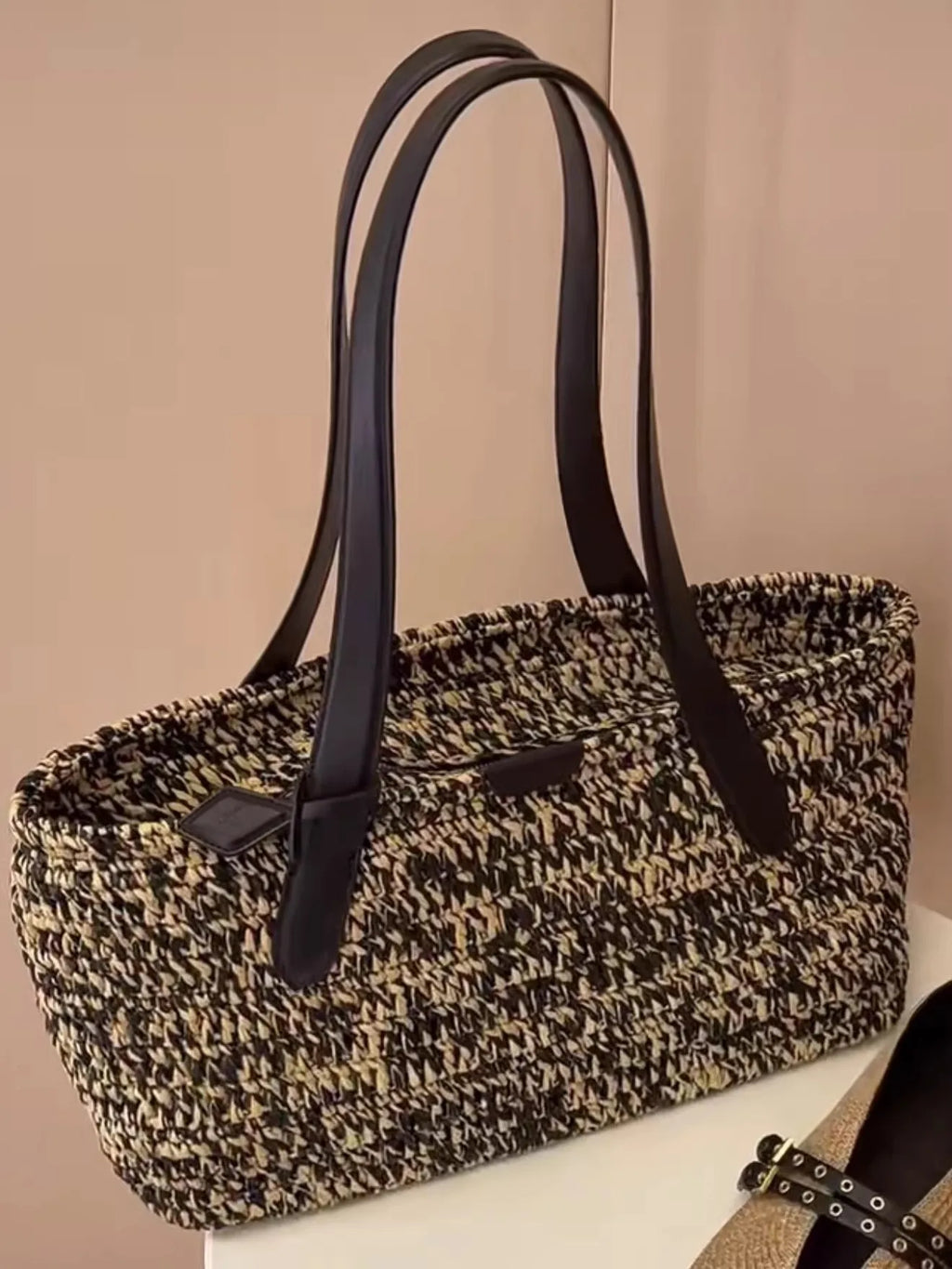 Woven Rectangular Shoulder Bag
