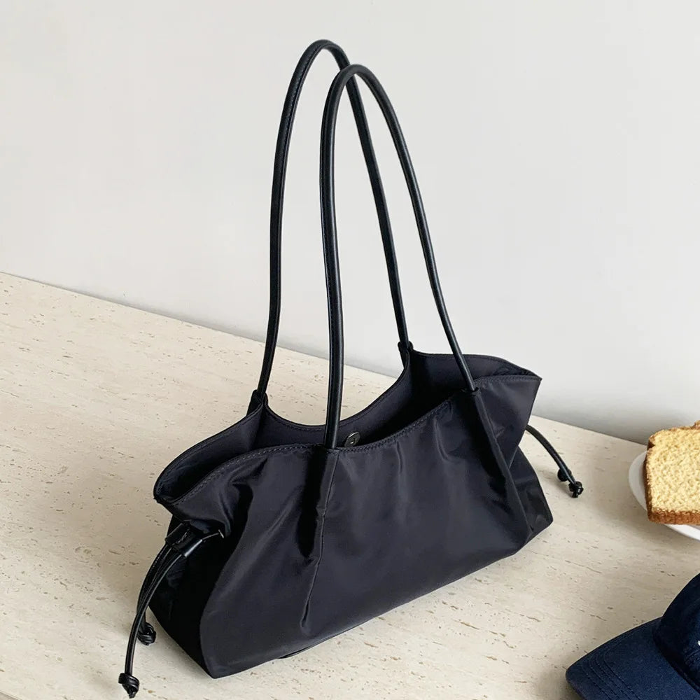 Drawstring Slouchy Shoulder Bag
