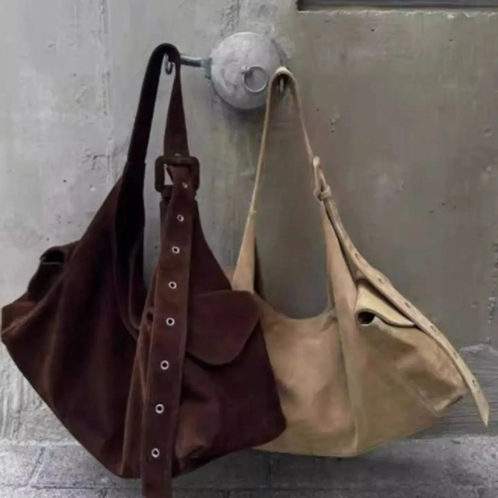 Grommet-Strap Hobo Bag