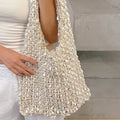 Beaded Hobo Shoulder Bag