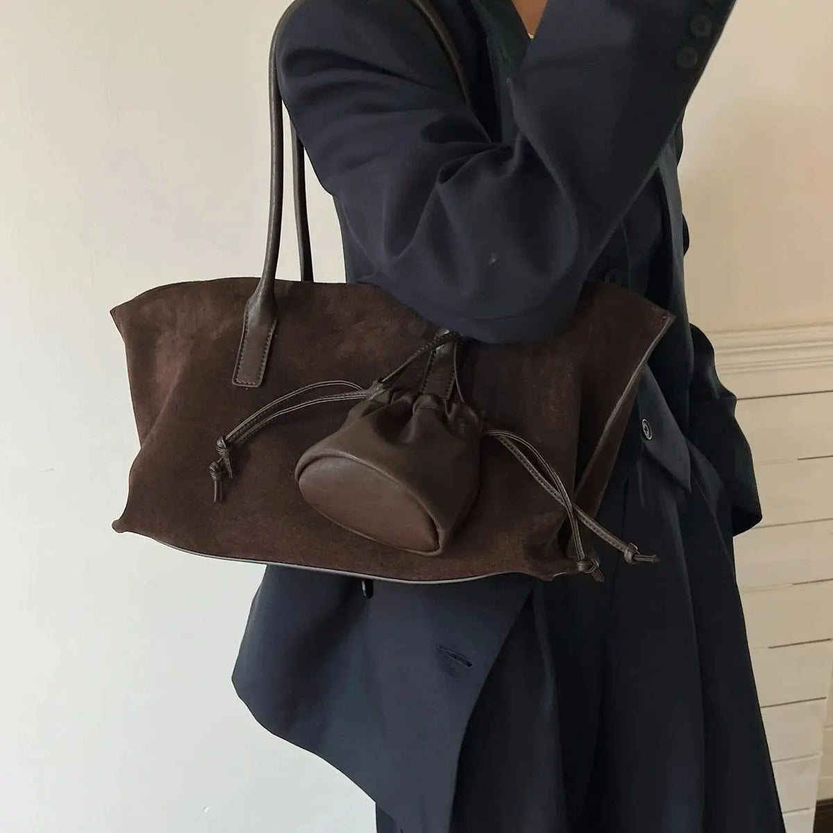 Winged Shoulder Tote Bag