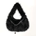 Plush Crescent Shoulder Bag