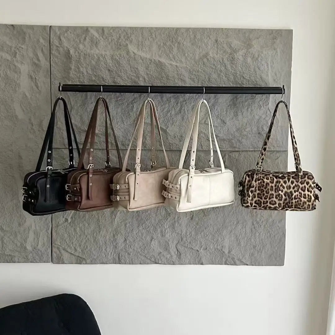 Structured Boston Shoulder Bag