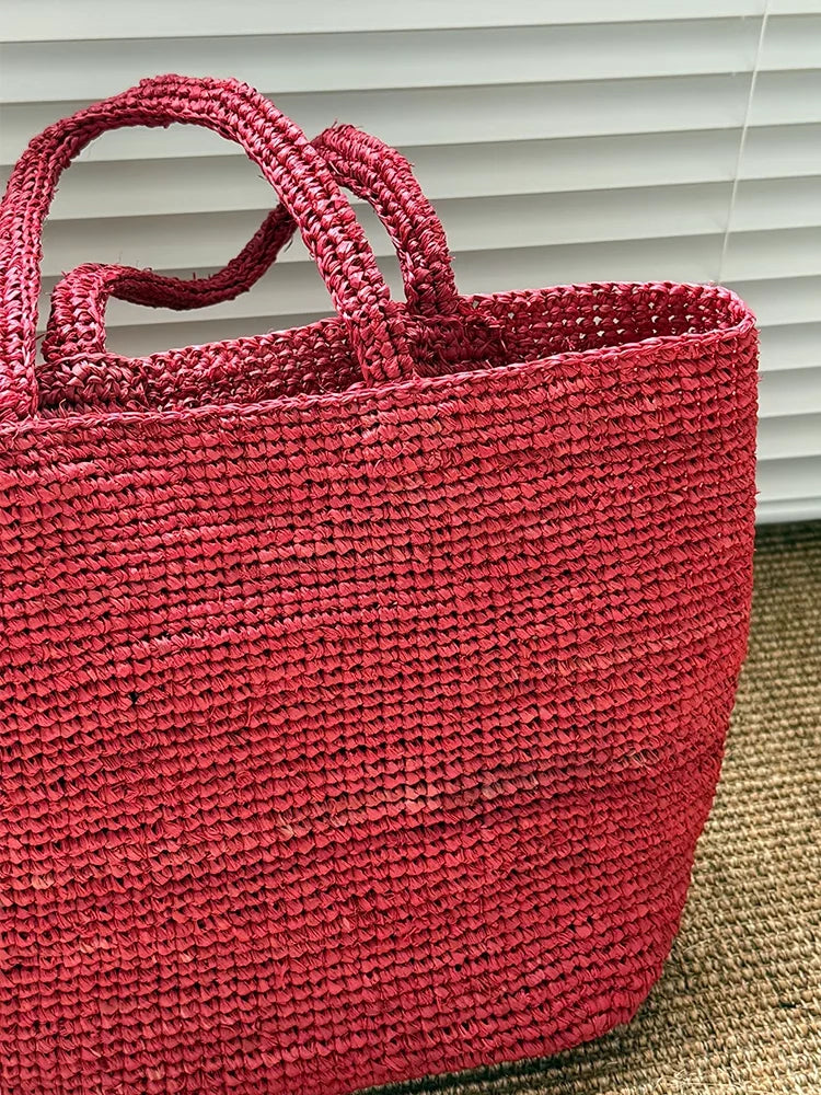 Woven Shoulder Tote Bag