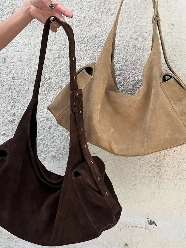 Grommet-Strap Hobo Bag