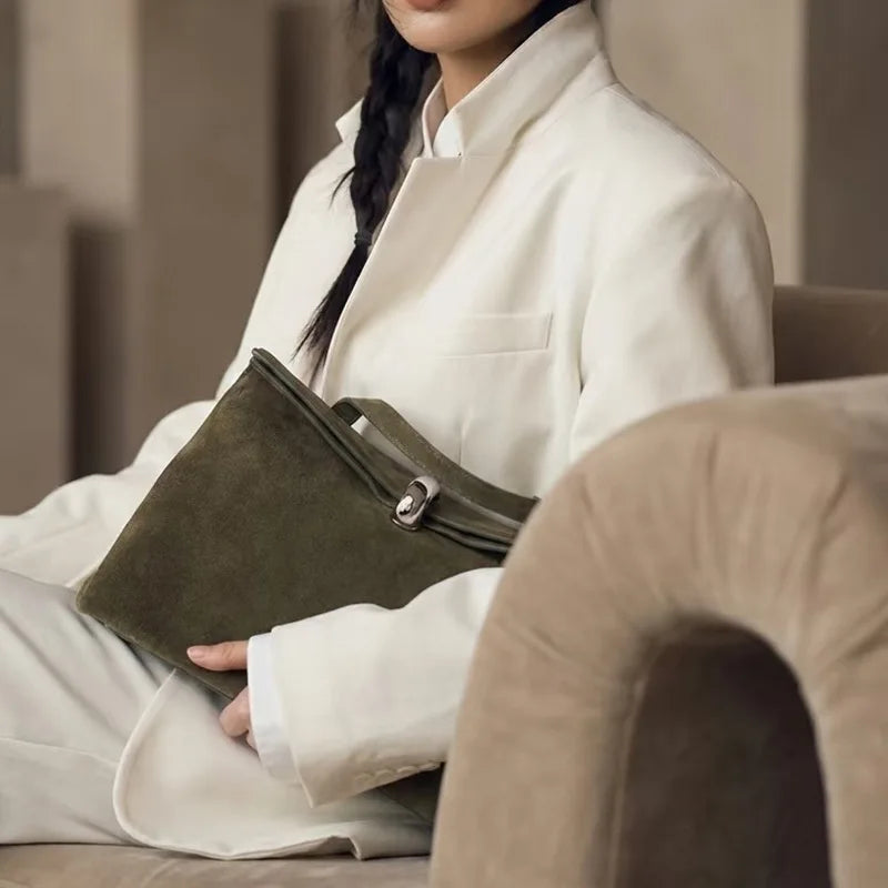 Clasp Top-Handle Bag
