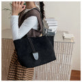 Textured Shoulder Tote Bag