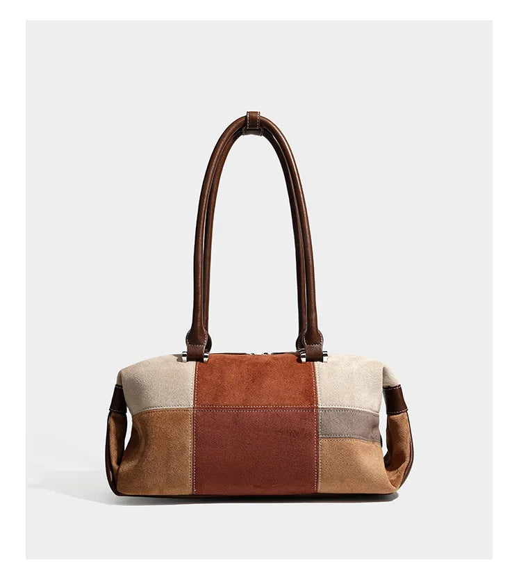 Patchwork Bowling Shoulder Bag
